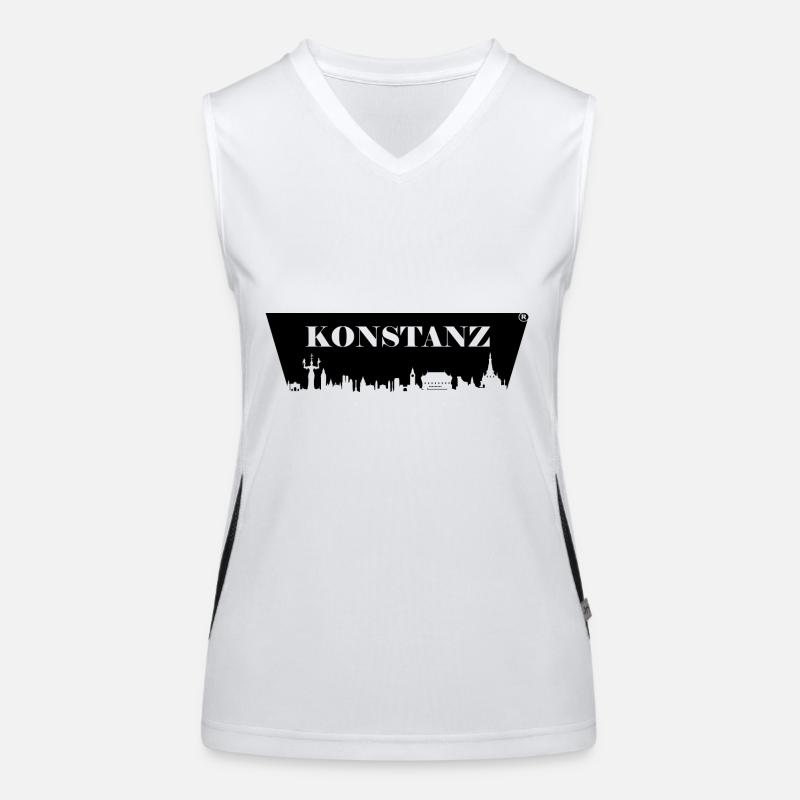 Konstanz skyline Funktionelles Kontrast-Tank Top für Frauen