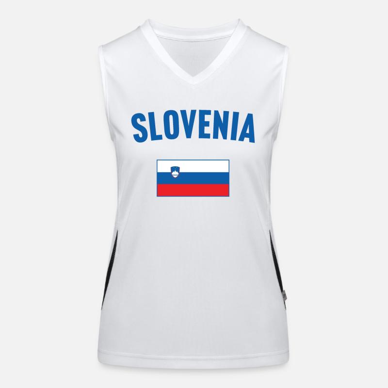 Drapeau de la Slovénie Débardeur respirant contrasté Femme