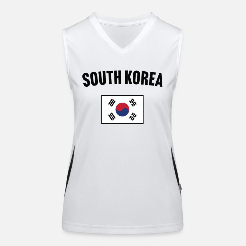 Drapeau de la Corée du Sud Débardeur respirant contrasté Femme