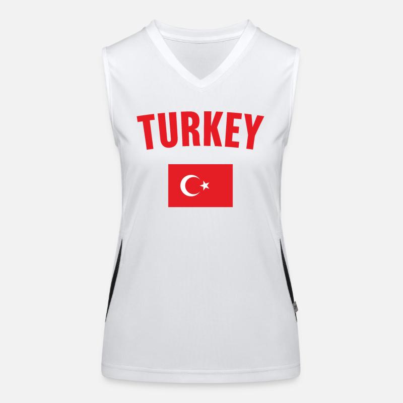 Drapeau de la Turquie Débardeur respirant contrasté Femme