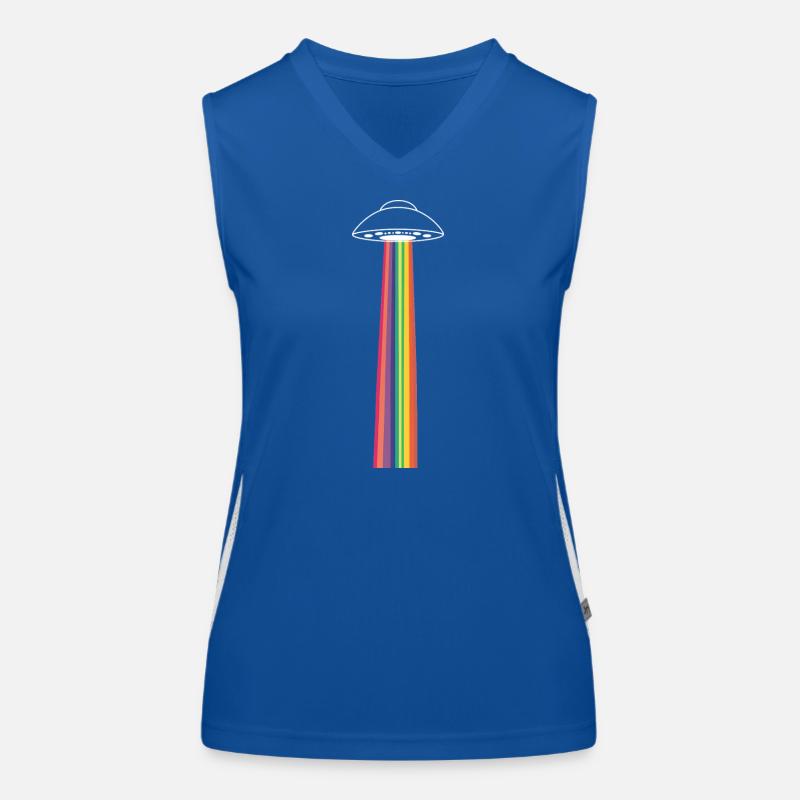 Rainbow ufo Funktionelles Kontrast-Tank Top für Frauen