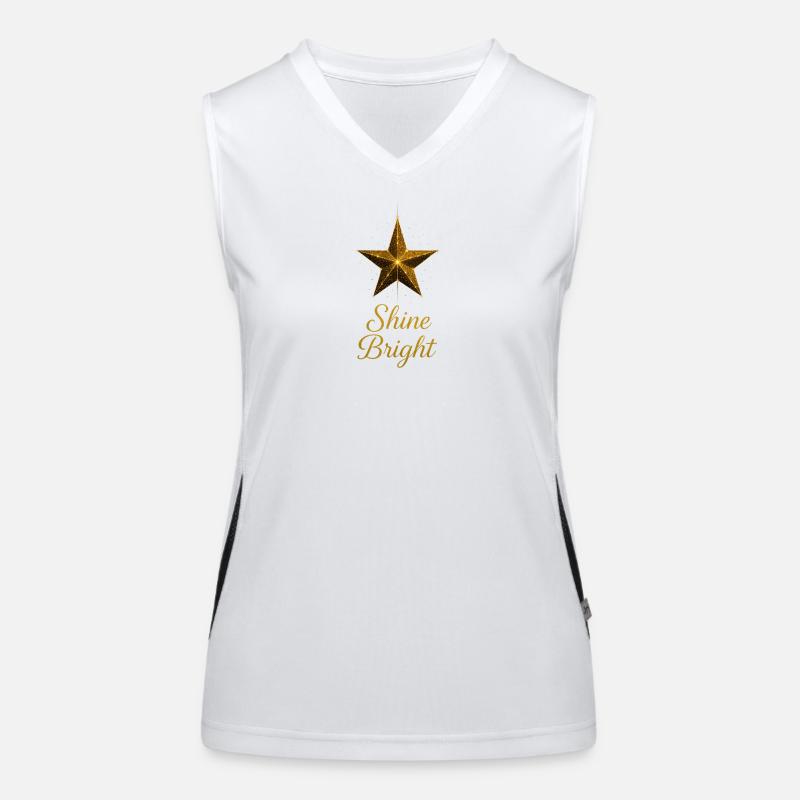 Éclat de l’étoile dorée Débardeur respirant contrasté Femme