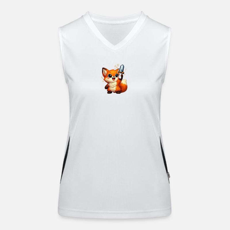 Kawaii Fuchs Funktionelles Kontrast-Tank Top für Frauen