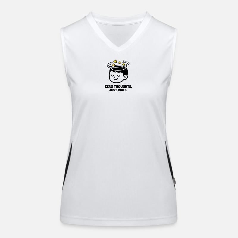 Zero Thoughts, Just Vibes Débardeur respirant contrasté Femme