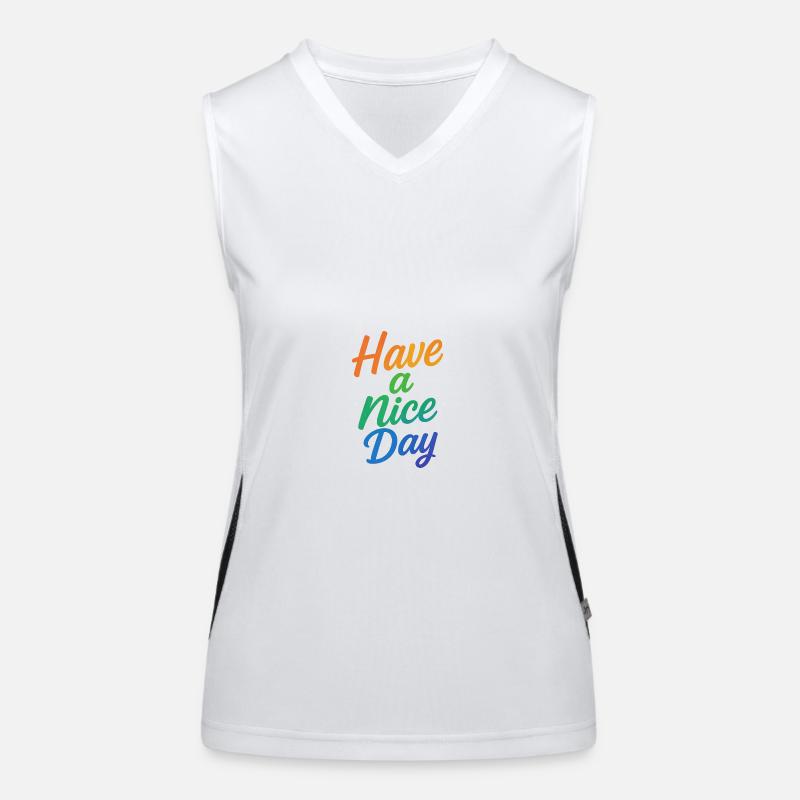Have a nice Day - Women's Functional Contrast Tank Top - white/black