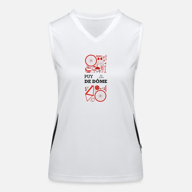 J'peux pas, j'ai vélo. Puy-de-Dôme. Women's Functional Contrast Tank Top