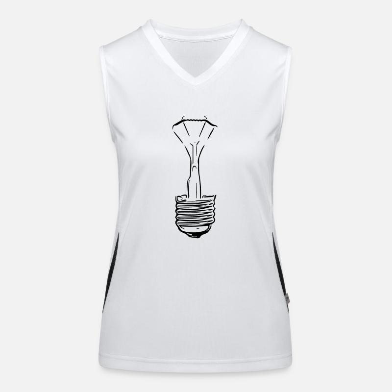 Lampe avec ampoule en verre défectueuse Débardeur respirant contrasté Femme
