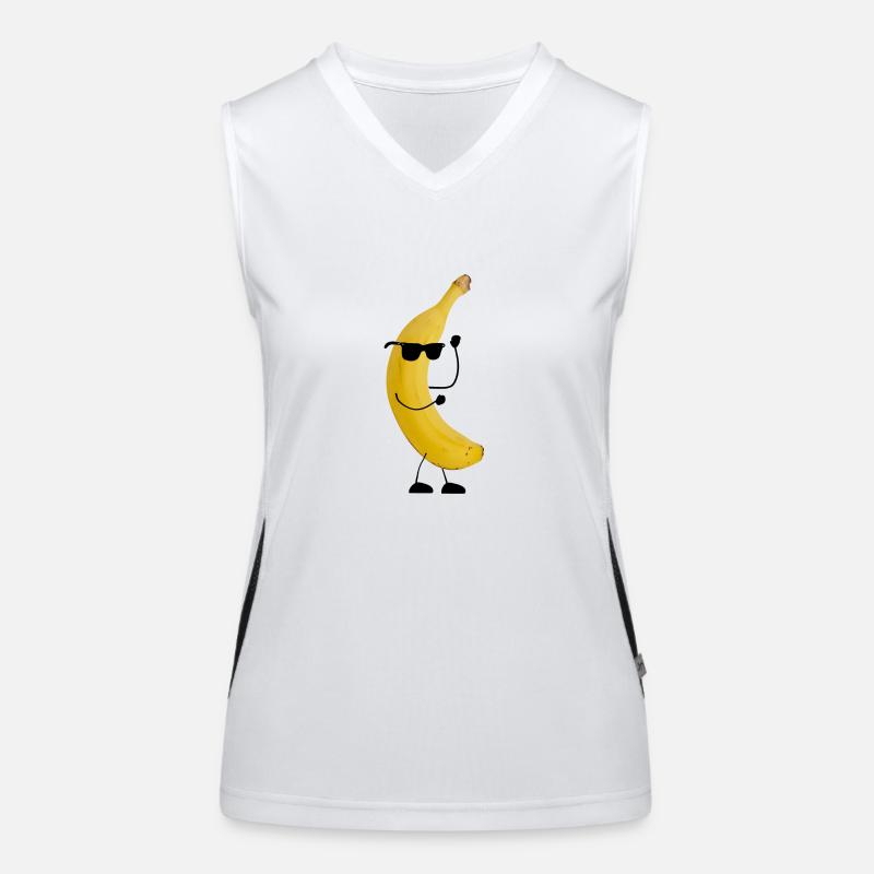 banane mit gesicht Funktionelles Kontrast-Tank Top für Frauen