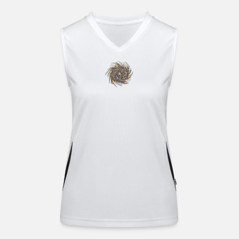 Spiral Spring Pattern Women's Functional Contrast Tank Top