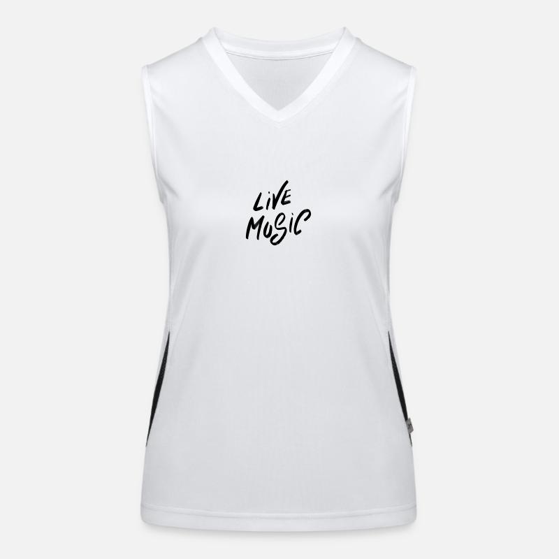 live music ! Débardeur respirant contrasté Femme