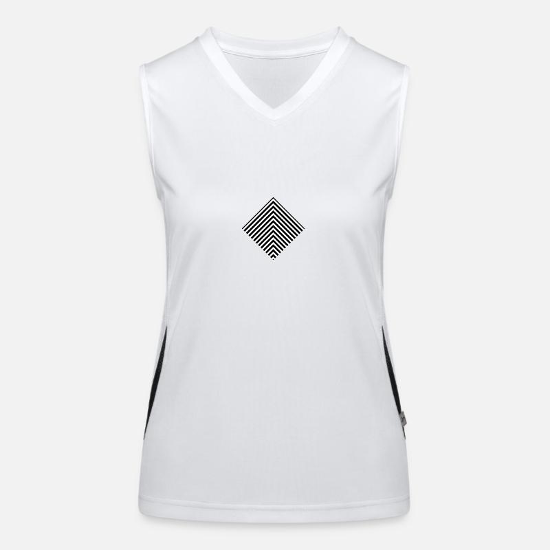 Pattern design square Women's Functional Contrast Tank Top