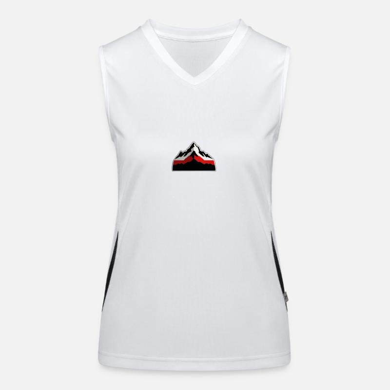 Swiss Mountains - Women's Functional Contrast Tank Top - white/black