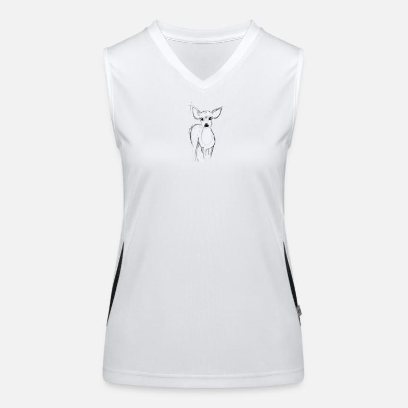 Kleines Reh Funktionelles Kontrast-Tank Top für Frauen