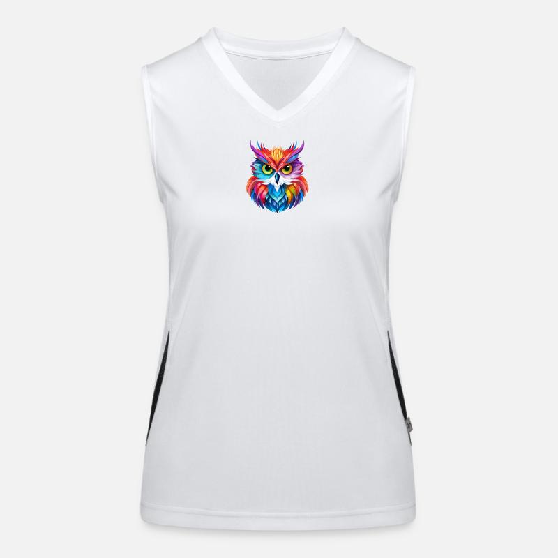 Conception de hibou Débardeur respirant contrasté Femme