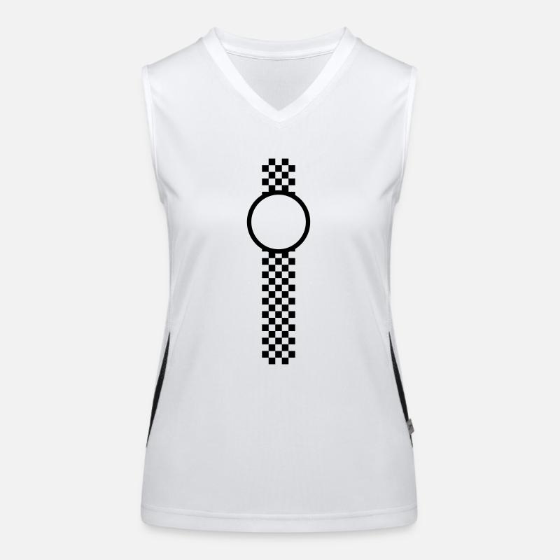 Racing Startnummer Funktionelles Kontrast-Tank Top für Frauen