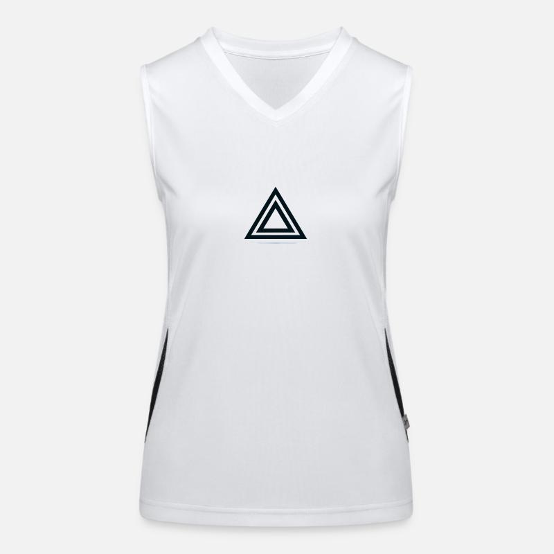 Double Pyramid Funktionelles Kontrast-Tank Top für Frauen