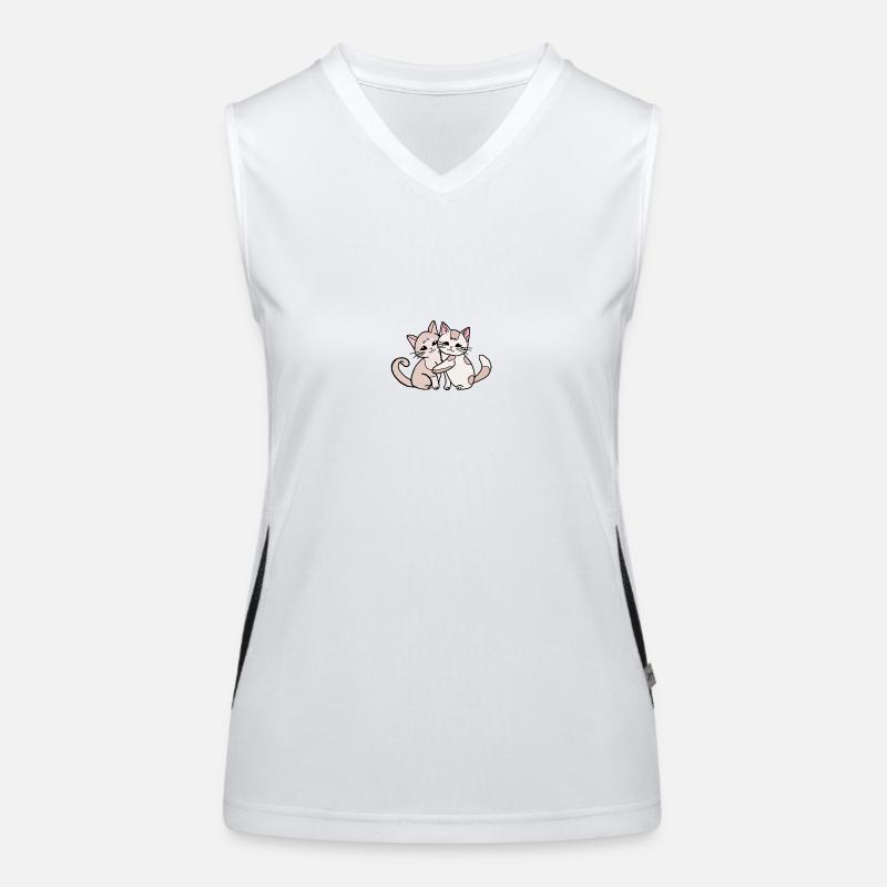 Katzenpärchen Funktionelles Kontrast-Tank Top für Frauen