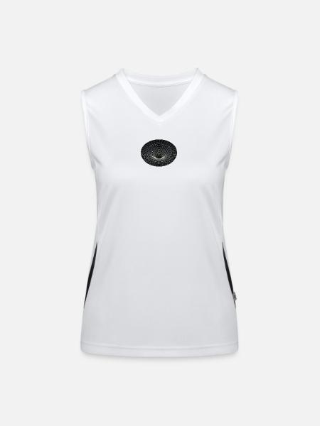 Vortex Grid Wormhole - Women's Functional Contrast Tank Top - white/black - Front