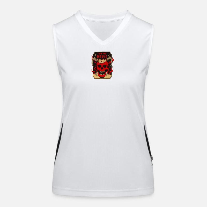 Ich bin der Teufel Design Funktionelles Kontrast-Tank Top für Frauen