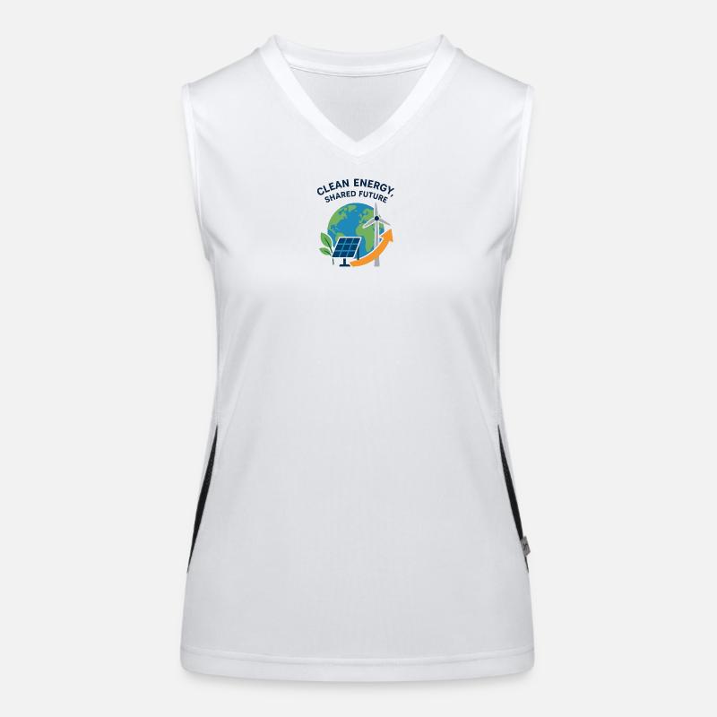 Planet Power: Clean Energy Globe Women's Functional Contrast Tank Top