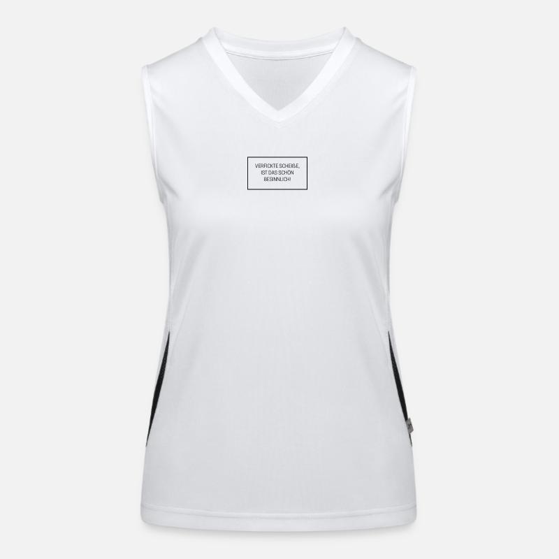 VERFICKTE SCHEIẞE IST DAS SCHOEN BESINNLICH Funktionelles Kontrast-Tank Top für Frauen