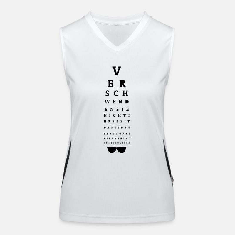 Sehtest / Eye Test Funktionelles Kontrast-Tank Top für Frauen