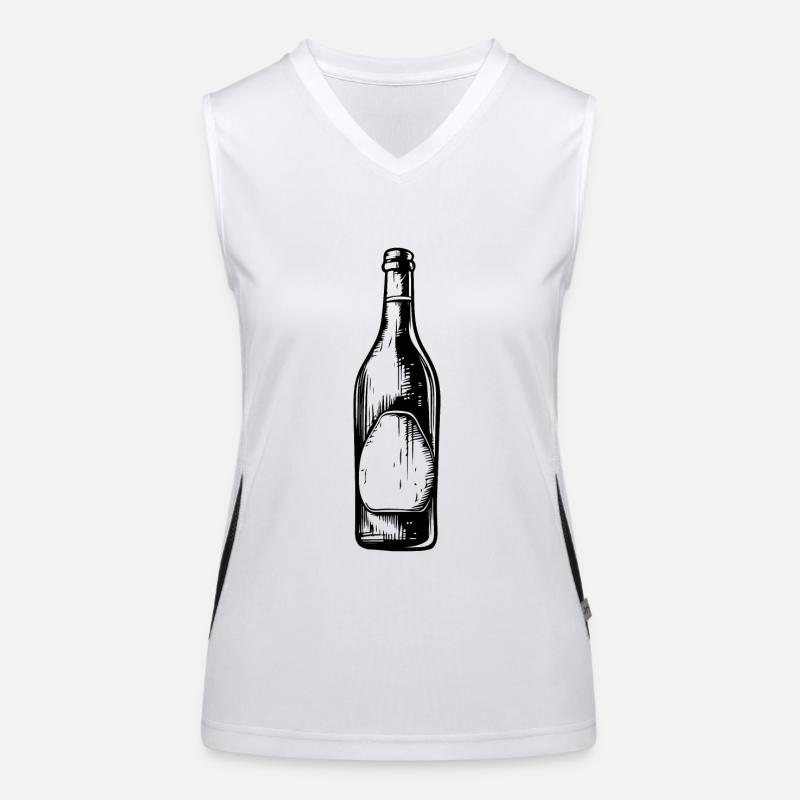 Bouteille de bière Symbole de consommation de bière Débardeur respirant contrasté Femme