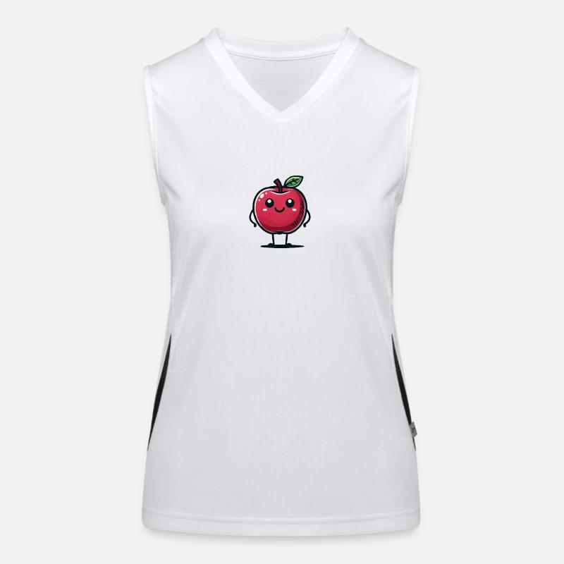 apfel comic Funktionelles Kontrast-Tank Top für Frauen