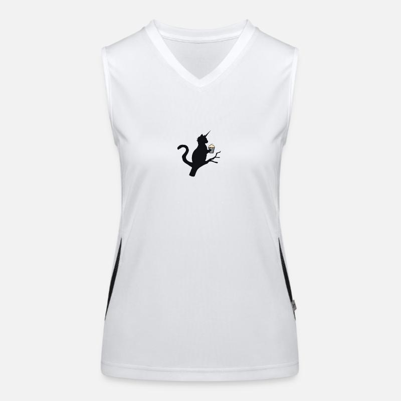 Einhornkatze Funktionelles Kontrast-Tank Top für Frauen