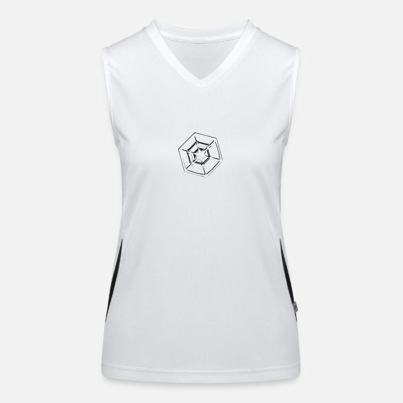 snowflake 4 black Funktionelles Kontrast-Tank Top für Frauen