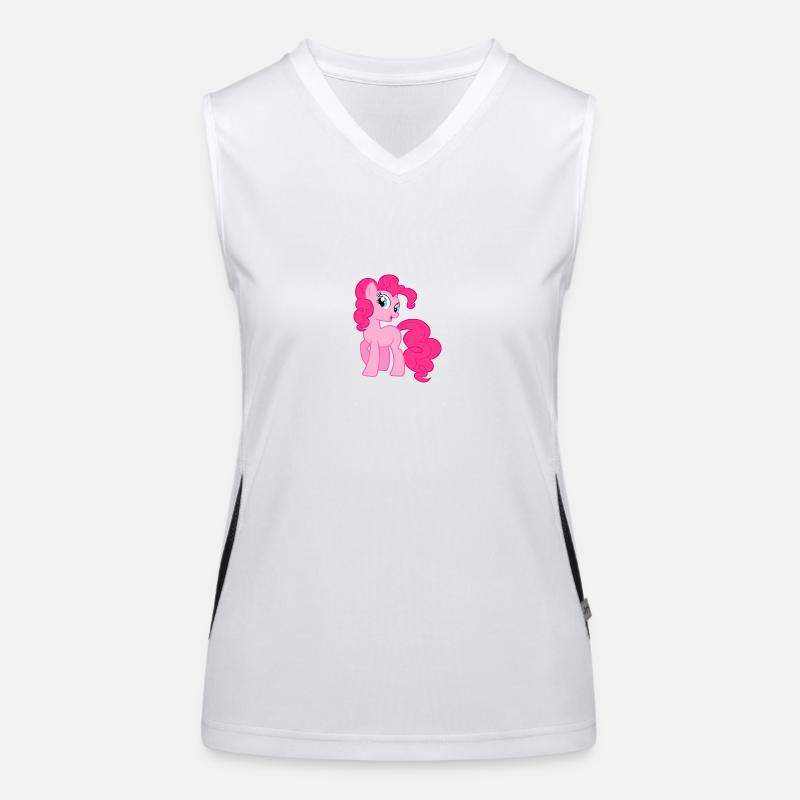 Funny pony - Women's Functional Contrast Tank Top - white/black