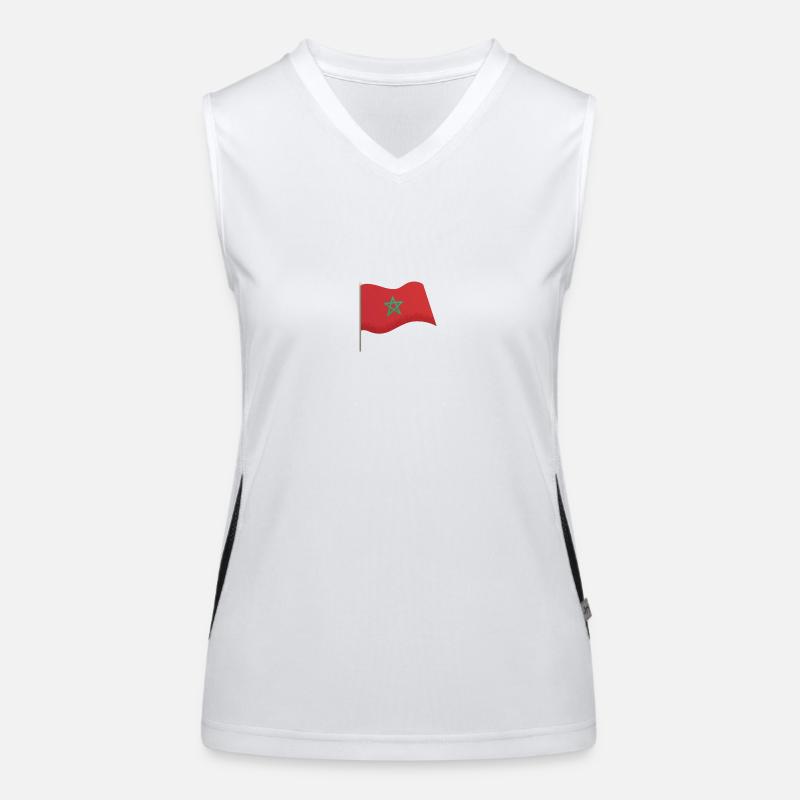 Drapeau du Maroc Débardeur respirant contrasté Femme