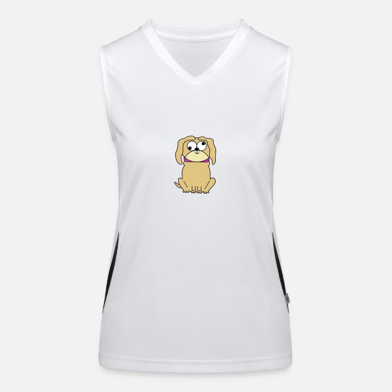 Mops Funktionelles Kontrast-Tank Top für Frauen
