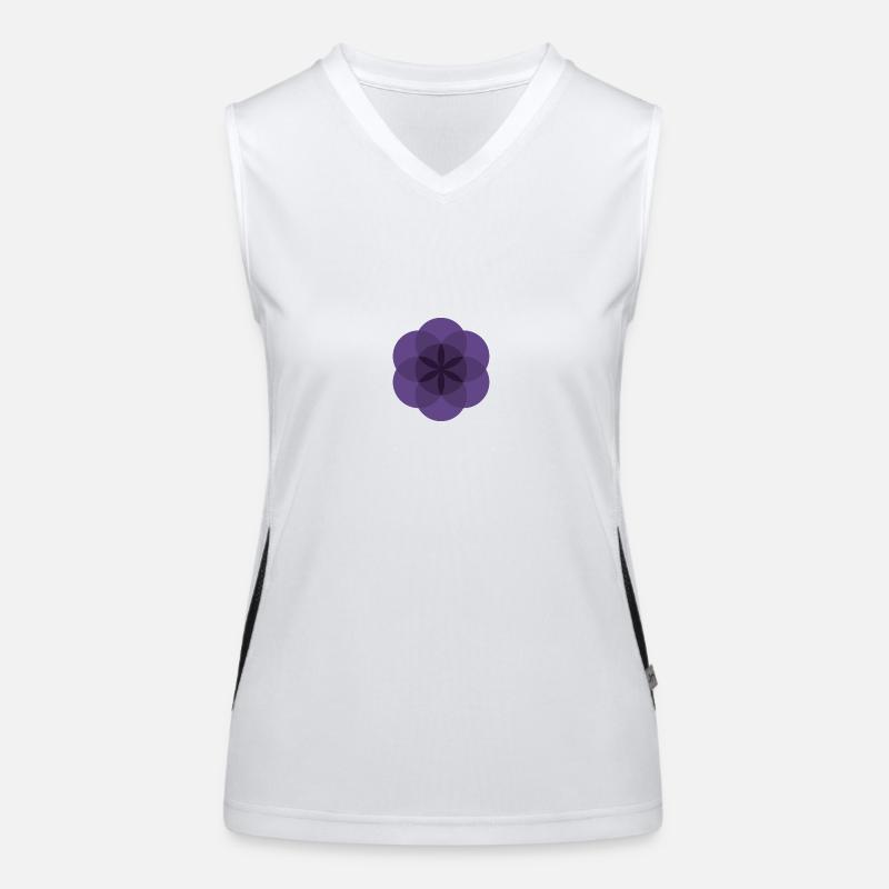 violette Lebensblume Funktionelles Kontrast-Tank Top für Frauen