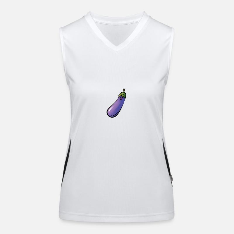 Aubergine heureuse Débardeur respirant contrasté Femme