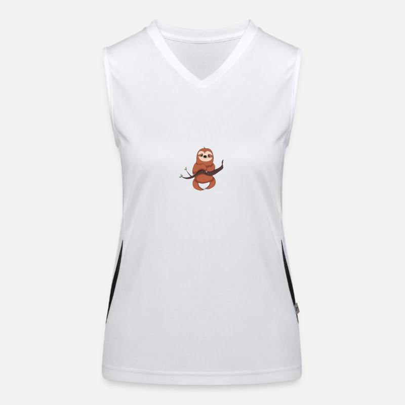 Faultier Funktionelles Kontrast-Tank Top für Frauen