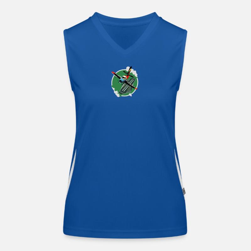 Tiefpass Funktionelles Kontrast-Tank Top für Frauen