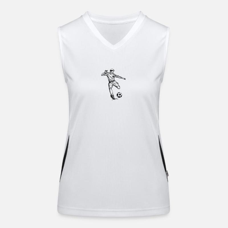 Fussballer Funktionelles Kontrast-Tank Top für Frauen