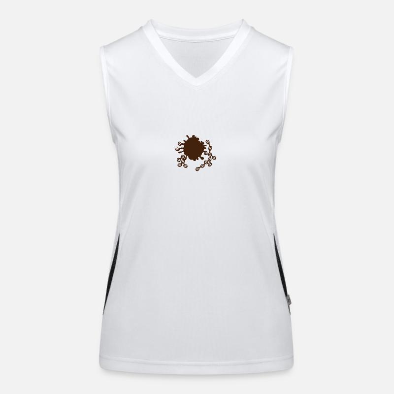 Kaffee Funktionelles Kontrast-Tank Top für Frauen