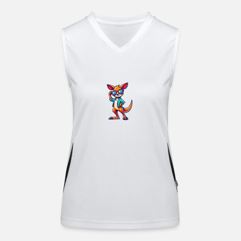 Kangaroo Comic Sonnenbrille Funktionelles Kontrast-Tank Top für Frauen