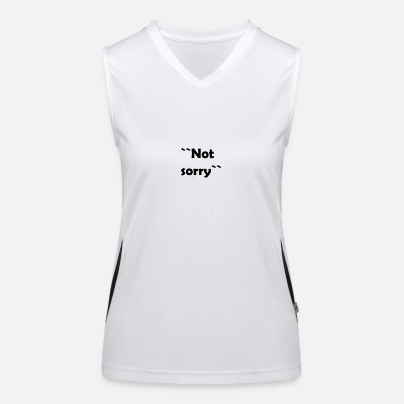 not sorry - Women's Functional Contrast Tank Top - white/black