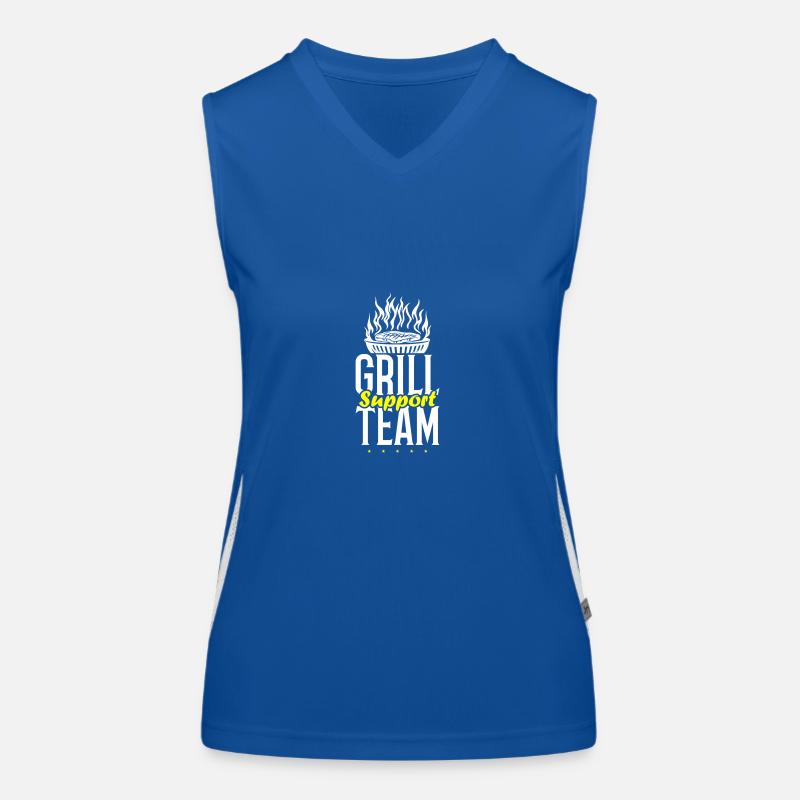 Grill Support Team Funktionelles Kontrast-Tank Top für Frauen