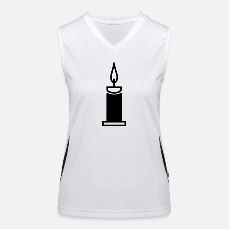 Kerze Funktionelles Kontrast-Tank Top für Frauen