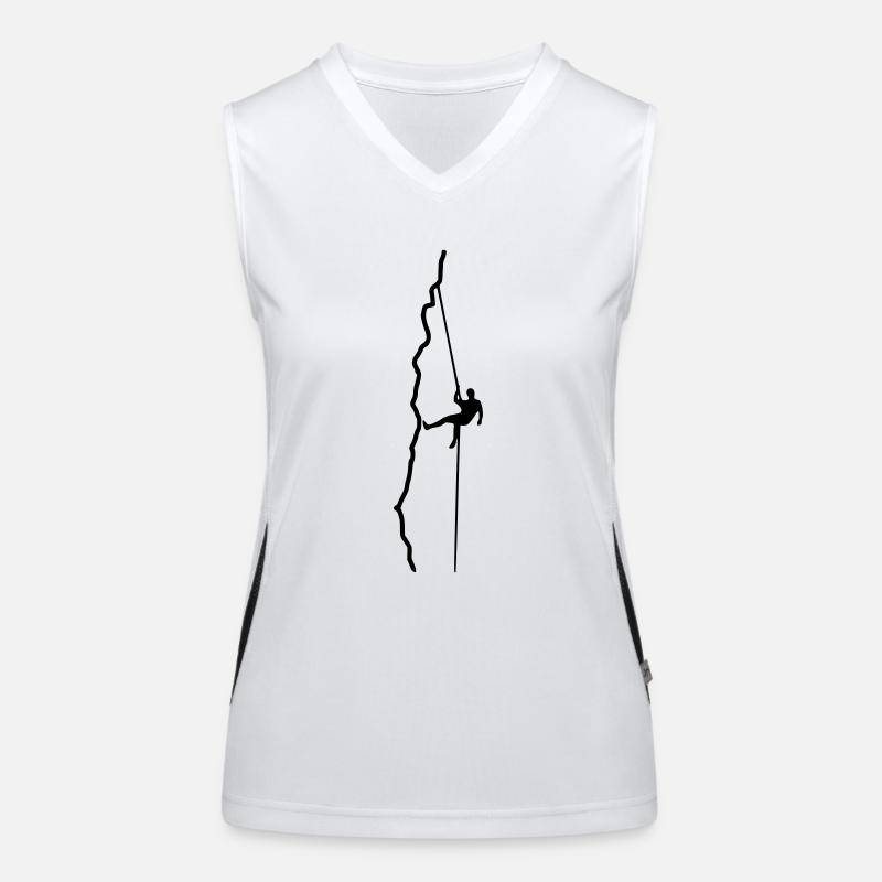 Climber rappelling Women's Functional Contrast Tank Top