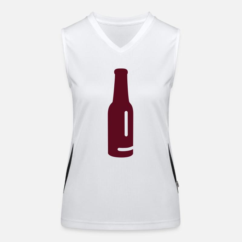 Bierflasche Smile Funktionelles Kontrast-Tank Top für Frauen