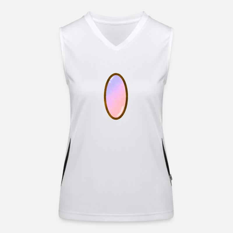 Gemstone 2 - Women's Functional Contrast Tank Top - white/black