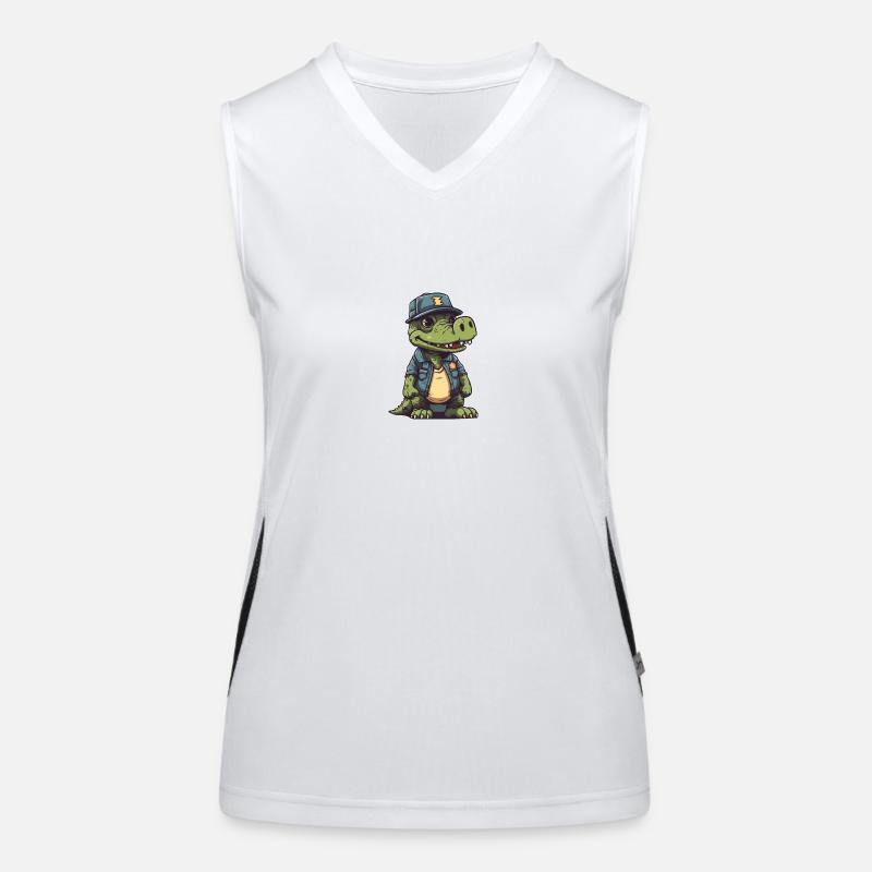 krokodil Funktionelles Kontrast-Tank Top für Frauen