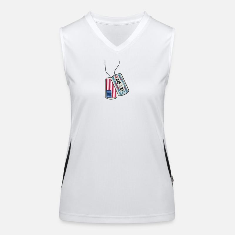 Plaque d’identité NEW YORK drapeau BIG APPLE Débardeur respirant contrasté Femme