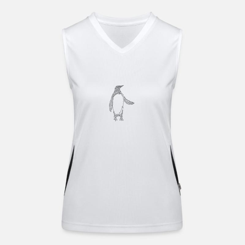 Mr. Pinguin Funktionelles Kontrast-Tank Top für Frauen