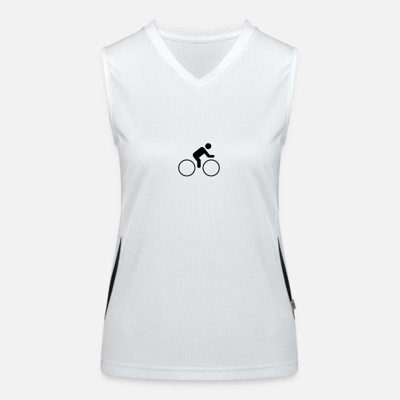 Radfahrer Funktionelles Kontrast-Tank Top für Frauen